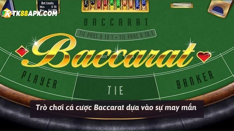 Trò chơi cá cược Baccarat dựa vào sự may mắn 